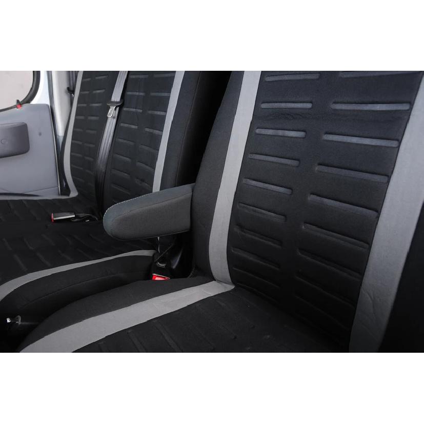 Universal 3D Stripe Seat Covers Fits Most Vans Trucks 2+1 Seat Covers for Single Driver and Passenger Seat Cover