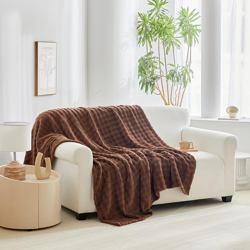Summer Scandinavian Fleece Single Layer Coral Fleece Blanket Office Lunchtime Air Conditioning Blanket Blankets