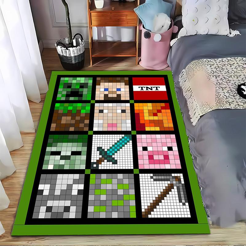 

Ковер Pixel Art из Minecraft Подходит для использования в качестве противоскользящего игрового коврика для диванов в гостиной и спальне 40x60cm( 15x23in )