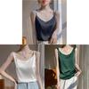 Acetate Material Sleeveless Top With Double Strap Design For Casual Women Wear