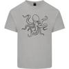 Octopus Ouline Unisexs Light Cotton Tshirt