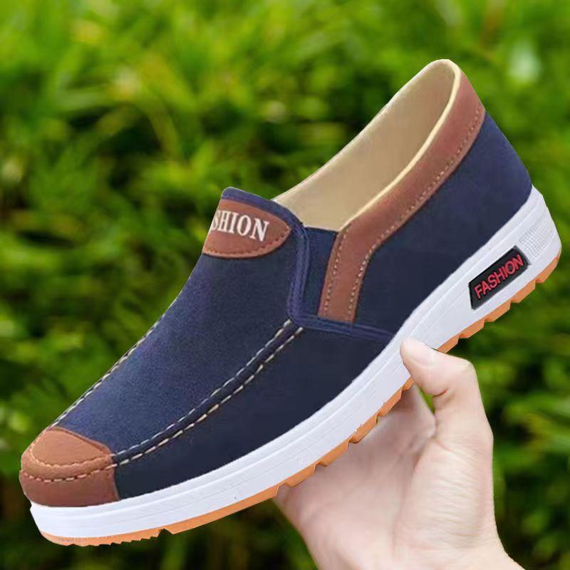 Shoes for Men Plus Size Male Loafers Casual Comfortable Sneakers Slip On Leisure Shoes Lightweight Vintage Flats