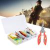 22Pcs Box Artificial Simulation Hard Soft Mixture Lure Bait Set with Plier Fishing Tackle