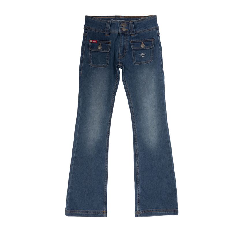 Girl's Flared Jeans Front Pockets with Embroidered Crown LEE COOPER