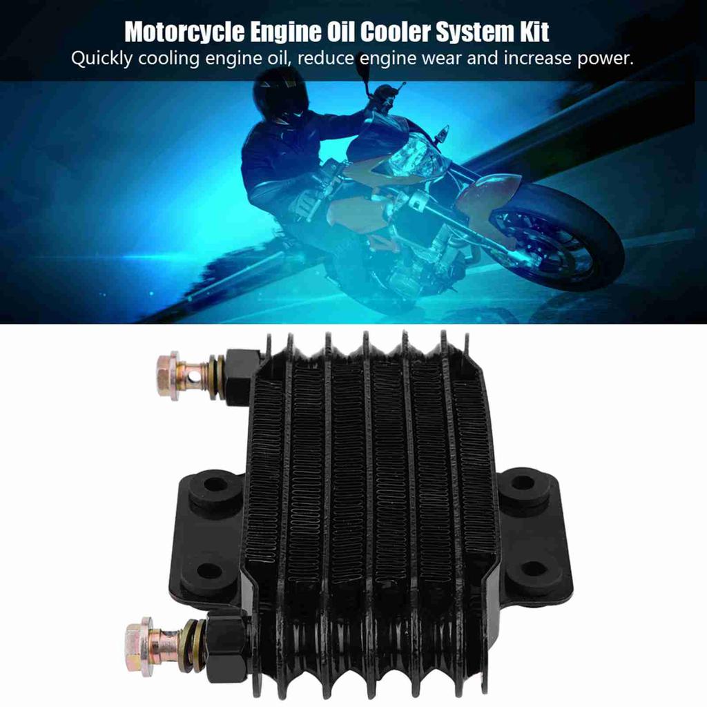 85ml Oil Cooler Engine Oil Cooling   System Kit for GY6 100 -150  Engine Black
