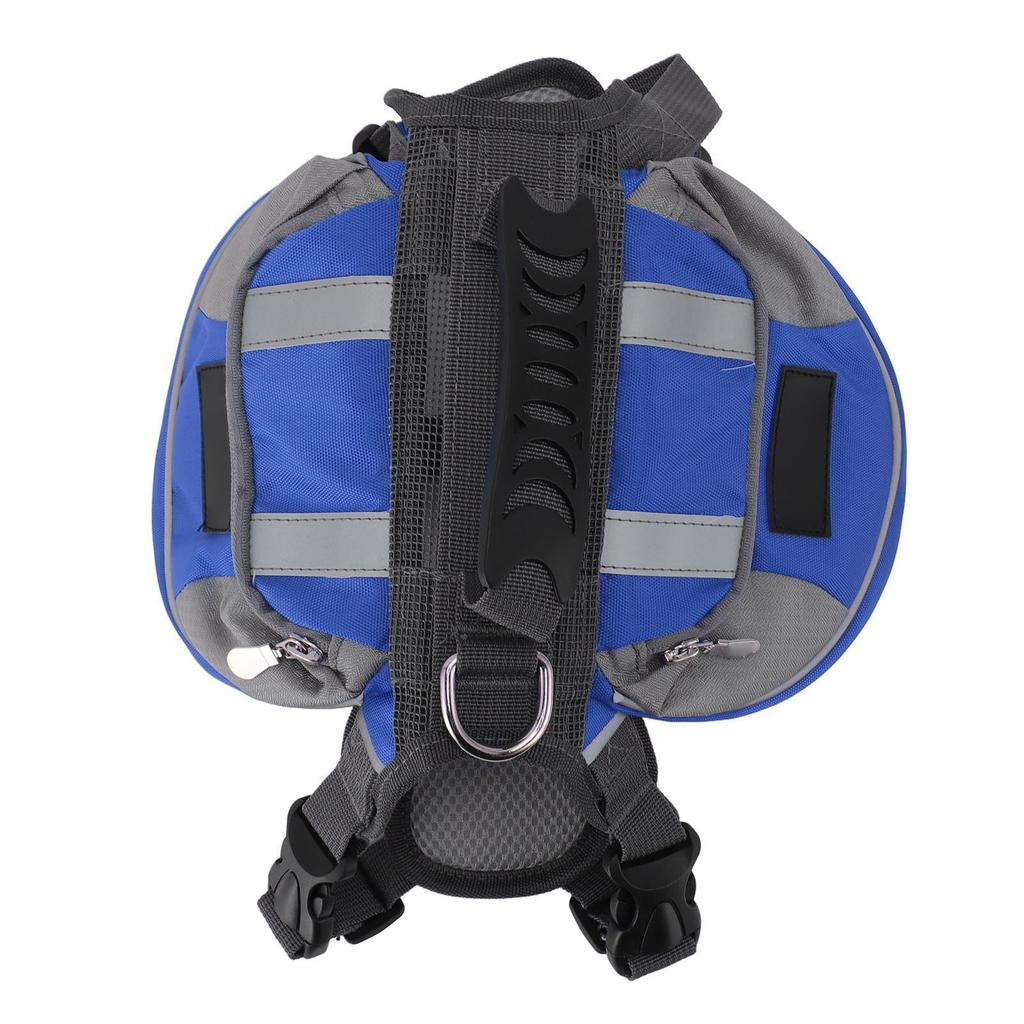 Dog Backpack Saddle Bag with Reflective Stripe Large Capacity Multifunction Dog Harness Saddlebag