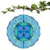 Hanging Wind Spinner 10 Inch with 360 Hook Vibrant Blue Green Purple Metal Art Chime for Garden Patio Balcony Decor All Season Gift