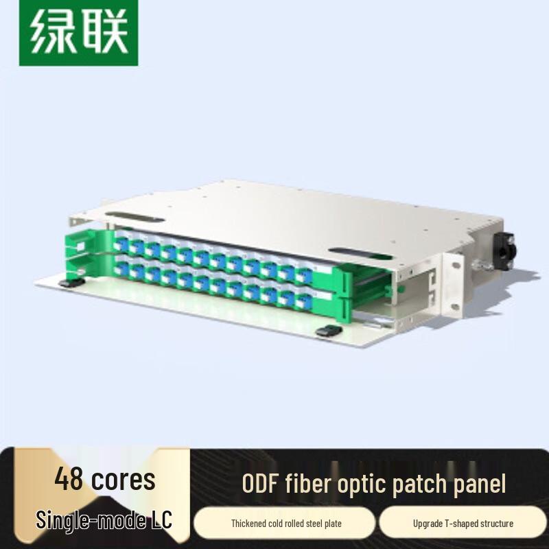 UGREEN 24-Port 48-Core LC Single-Mode Fiber Optic Patch Panel 2U