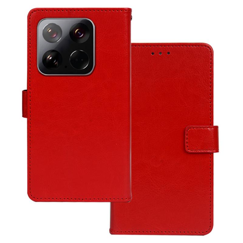 

IDEWEI Для Xiaomi 15 Чехол Держатель для карт Слоты Кожаный Чехол для телефона Текстура Crazy Horse B