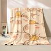 Cute Capybara Cartoon Print Blanket Soft Warm Plush Throw Blanket for Sofa Bed Kids Nursery Home Travel Decor