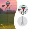 Air Balloon Weathervane, Yard Decor Weather Vane ,Multicolor Painted Wind Ornament ,Wind