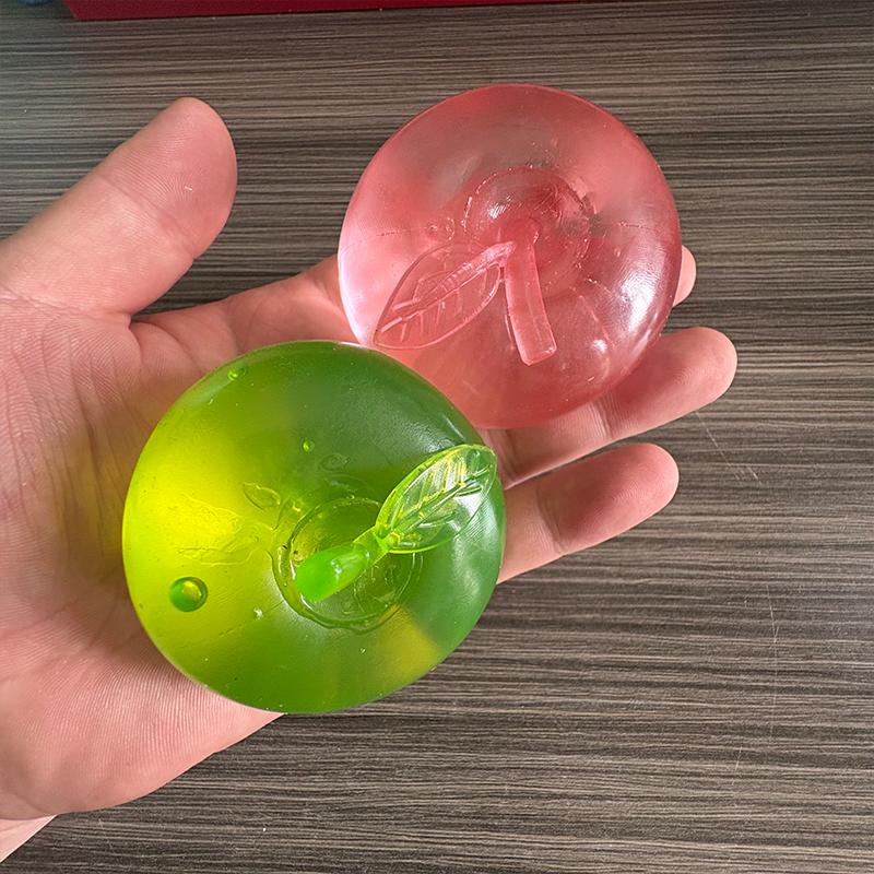 Mela Verde Morbida Pallina Antistress Morbida da Spremere Giocattolo Fidget per ADHD Autismo Traslucida Lenta Risalita Giocattolo da Spremere per Adulti
