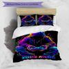 3pcs Custom Name Cyberpunk Neon Bedding Set Printed Bedding Set Duvet Cover Closure Includes 1 Duvet Cover & 2 Pillowcases Bedroom Decor