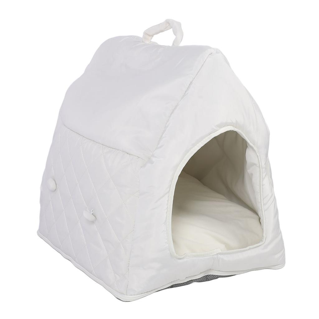 Four Ssons Pet House with Constant Temperature Hting Pad Detachable Washable Cover 35C to 55C Soft Overht Prevention Auto Power Off Cat Cave