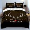 Christmas Reindeer Antlers Bedding Set Bedding Set (1 Duvet Cover, 2 Pillowcases, Duvet Not Included)