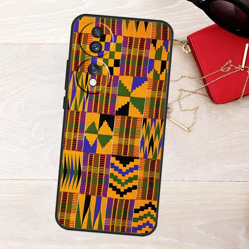 

African Wax Fabric Case For Honor Magic 8 5 6 7 Lite X9a X9b X9c X9d X8b X8c Win RT 50 70 90 200 400 Pro Cover Honor 50