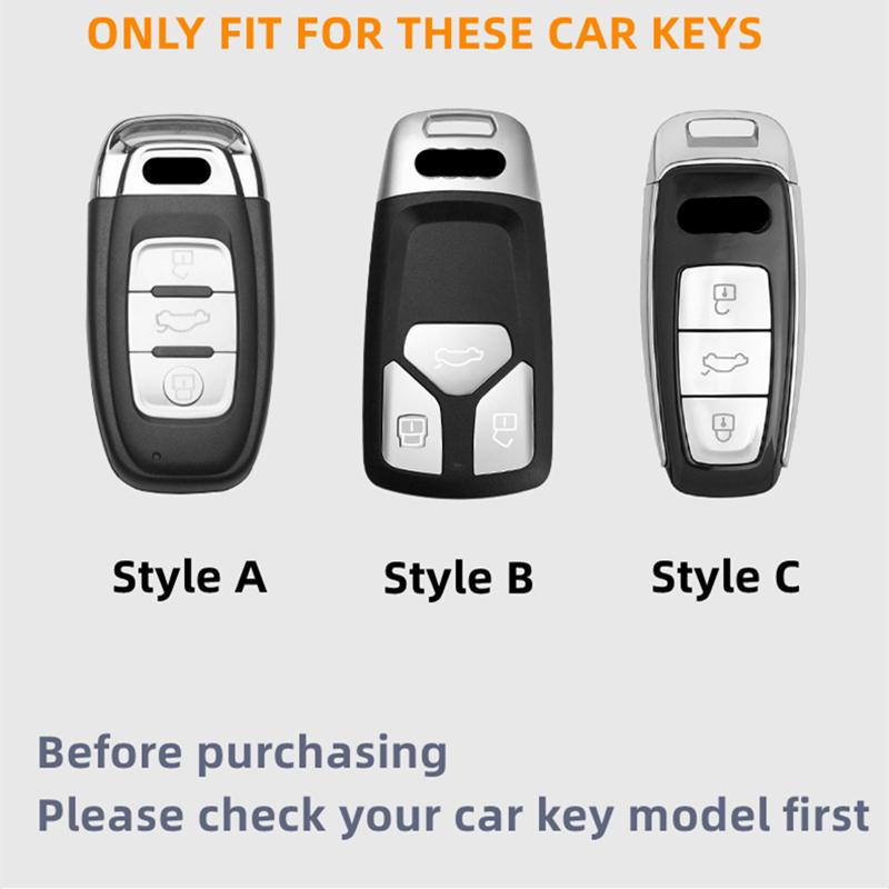 Carbon fiber pattern Car Remote Key Cover Case Holder shell Fob For New A3L A4L A5 A6L A7L Q4 e-trom Q5 Q6 Q7 Q8 S4 S6 S7
