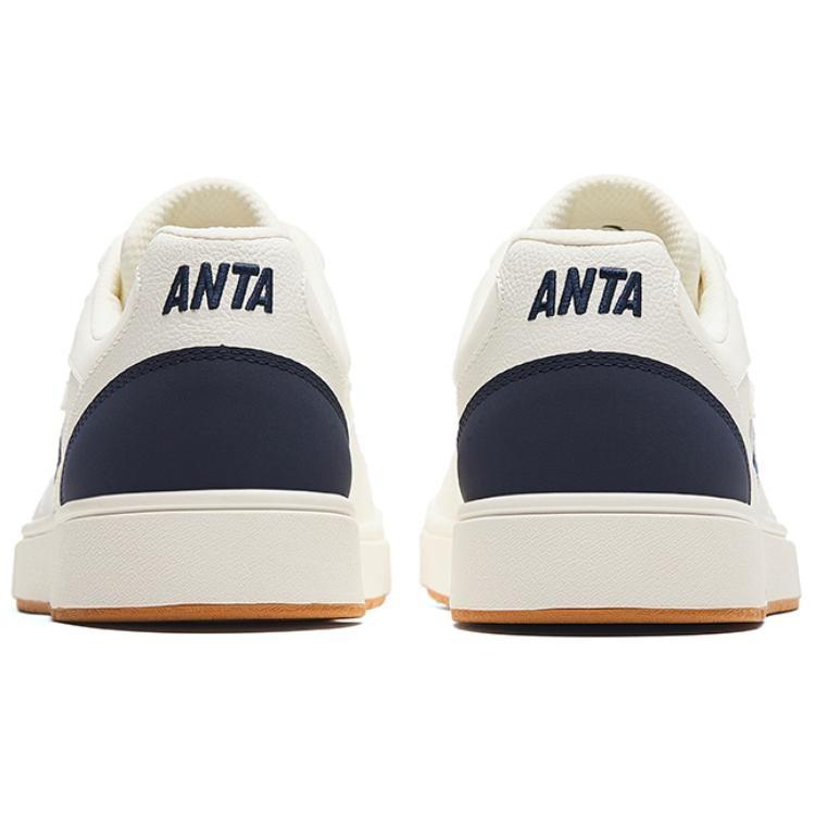 Anta Cushioning, Wear Resistant Low Top Skateboard Shoes Men's White Blue 912428009-3