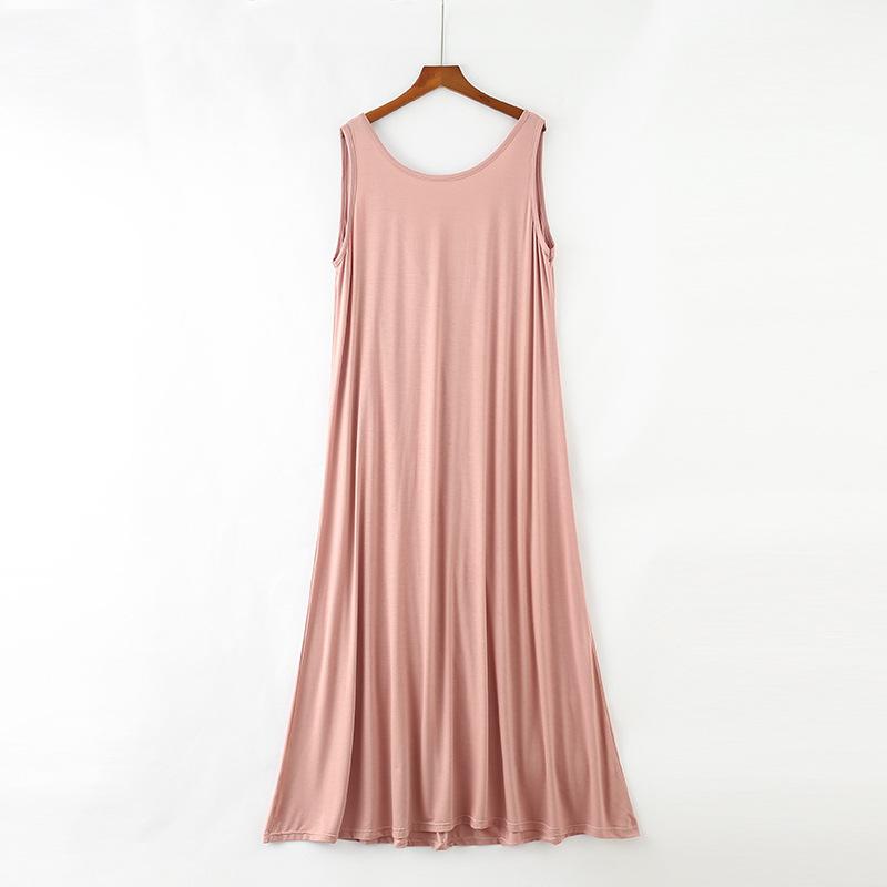 Καλοκαιρινή Γυναικεία Νυχτικιά Στρογγυλή Λαιμόκοψη Σέξι Κοίλη Δέσιμο Μακρύ Φαρδύ Μεγάλο Μέγεθος Μοντάλ Φόρεμα