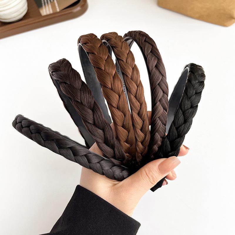 2pc Vintage Wig Twists Braid Hairband with Toothed Anti-skid Hair Bands for Women Girls Korean Retro Headband  Accessories