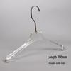 Acrylic Transparent Hangers with Black and Gunmetal Hooks for Women's and Men's Clothing