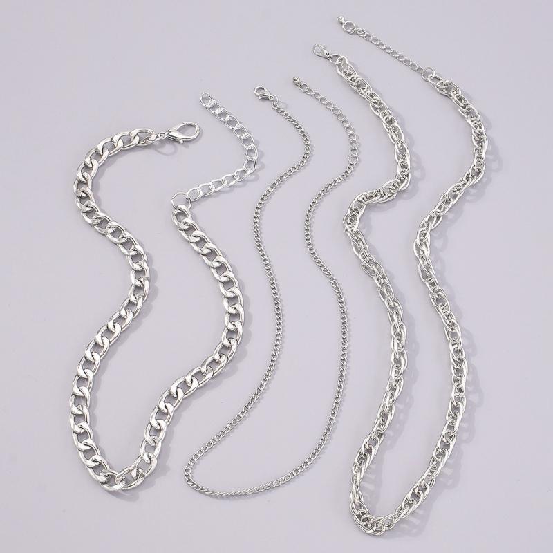 Punk Chunky Chain Choker Necklace for Women Girls Hip Hop Multilayer Collar Necklace Statement Fashion Jewelry Gifts