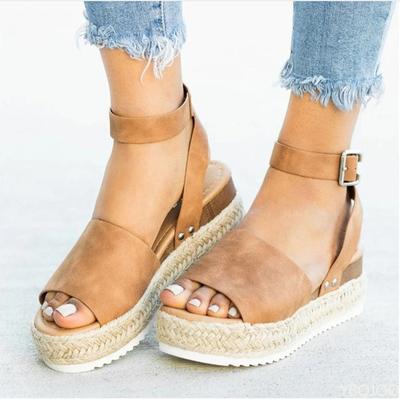 Fashion Women's Shoes 2024 New Fashion Plus Size Hemp Rope Wedge Heel Platform Fish Mouth Sandals Women Luxury Sandals Women Designers