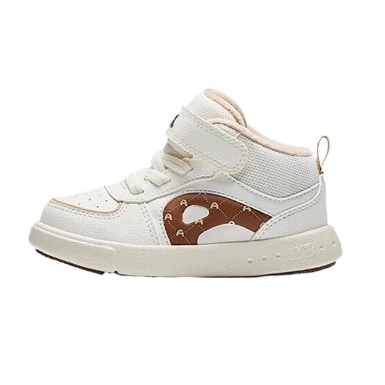 Anta Kids Fashion Trendy Versatile Walking Shoes Baby Shoes Ivory-White Pepper-Brown 312440071-1