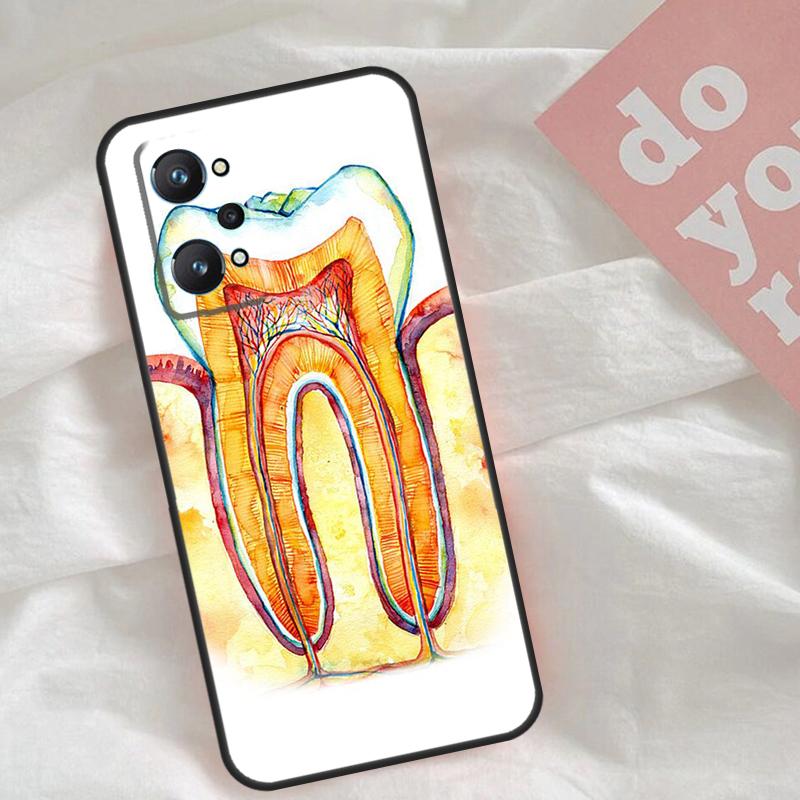 Dentist Tooth Pattern Case For Realme C51 C75 C63 C61 C55 C53 C35 C65 C67 C71 15 11 12 13 14 Pro Plus GT6 GT7 Pro