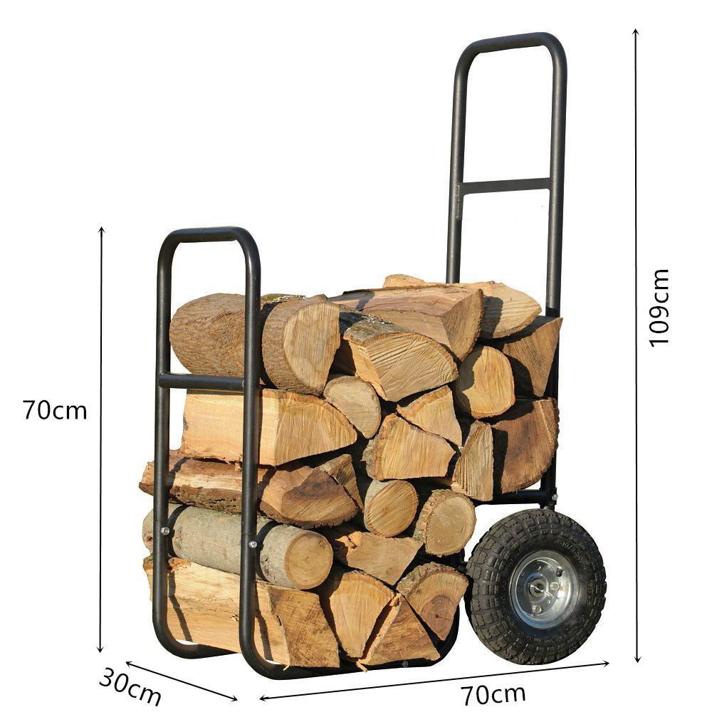 Outdoor Camping and Indoor Firewood Storage Rack