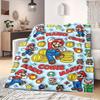 Mario Anime Print Blanket Warm Comfortable Flannel Blanket Suitable for Bedrooms, Sofas, Beds, Chairs, Picnics, Travel