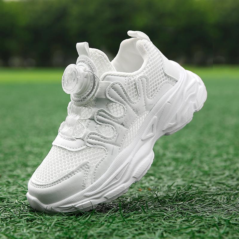 Primary school students little white shoes single net pair net shoes campus school physical education class pure white sports shoes boys and girls pe