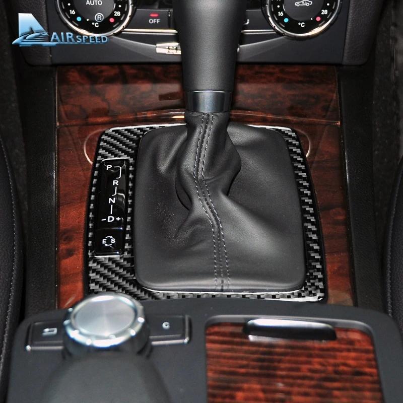 Airspeed for Mercedes Benz W204 Accessories for W204 Mercedes Benz Sticker Carbon Fiber Interior Trim Car Gear Shift Panel