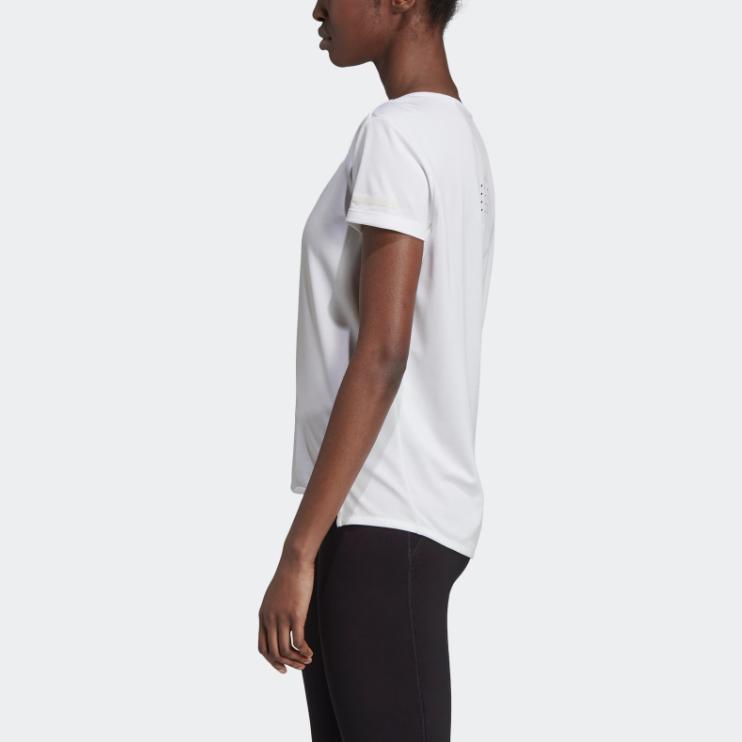 Adidas Chill Tee Breathable Casual Sport Round Neck Short Sleeve Women Tops White EI6382