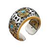 Rotating Five Emperor Coins Ring Adjustable Spinning Design For Anxiety Relief Stress Reliever Jewelry