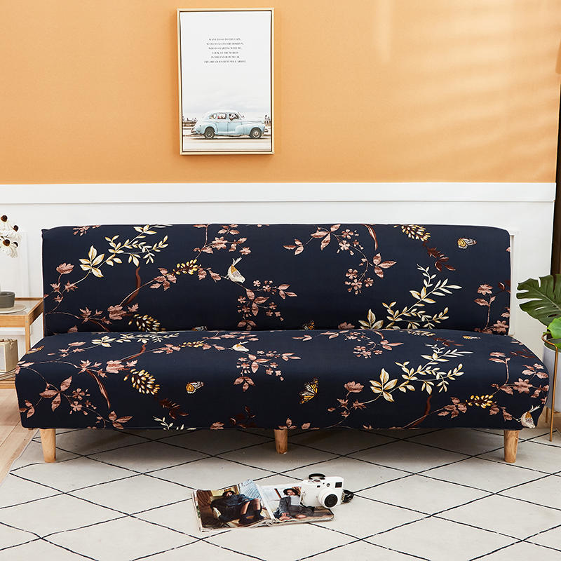 Moderní skládací potah na pohovku bez područek, kostkovaný elastický futon, velké sedadlo, potah na pohovku, přehoz do obývacího pokoje bez područek