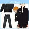 Haikyuu Karasuno High School Frakke Jakke Bukser Sport Cosplay Kostume Stilfuldt Design