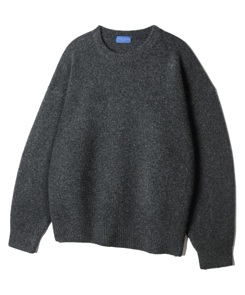 ALVINCLO [De Luxe] Wool Blend Daily Heathered Round Knit Dlx1514 (3 Colors)