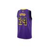 Nike Tricou respirabil NBA Lakers City Edition Kobe 24 18-19 Swingman Barbat Topuri violet AV4270-505