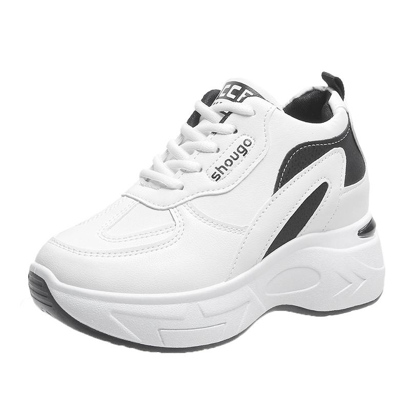 Fashion 2025 New Outdoor Lace Up Women's Vulcanize Shoes Mixed Colors Increased Internal Women Sneakers Versatile Ladies Casual Shoes