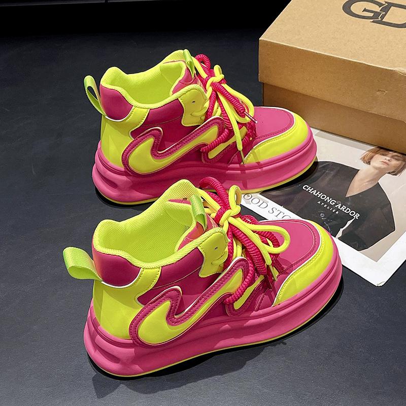 Fashion 2024 New Casual Comfortable Sneaker for Women Letter Heightened Thick Sole Fashion Trend Bread Women's Shoes Zapatillas Mujer