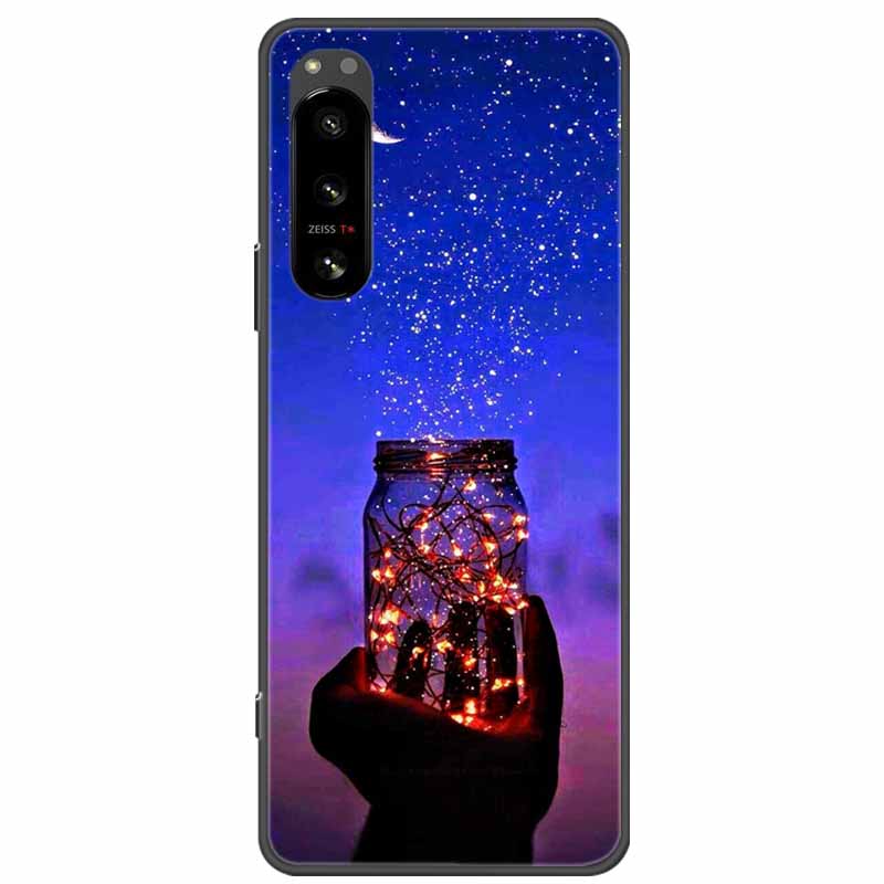 Pro Sony Xperia 5 / 5 II / 5 III Pouzdro TPU Měkký Silikon Nárazuvzdorná Pouzdra pro Sony Xperia 5 III Kryt Telefonu 5II 5III Vlk Lvi