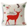 Santa Claus Cartoon Christmas Cushion Covers Reindeer Christmas Trees Linen Pillow Cover Decorative Sofa Couch Throw Pillows