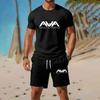 European Sportswear Set, Round Neck Short Sleeved Shorts Set, Men's Running T-shirt Set, Men's Clothing, Summer T-shirt Set, Men's Clothing