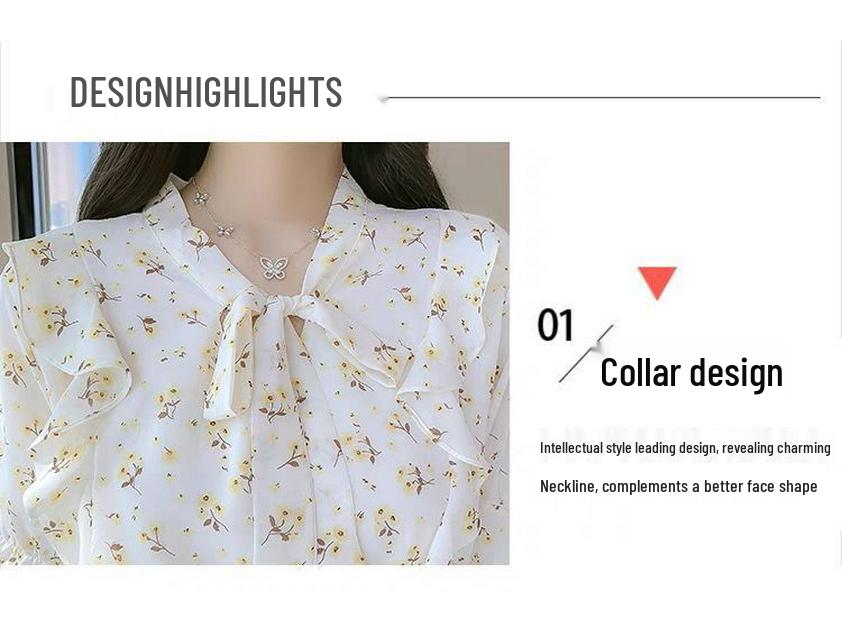Goddess Style Slimming Ruffled Floral Tea-length Dress