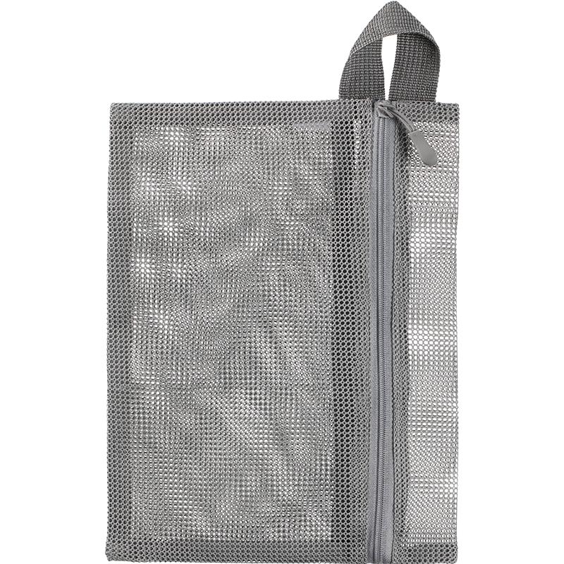 

New Arrival Portable Breathable Drainable Storage Pouch Mesh Handheld Makeup Bag Small Item Storage Pouch for Women s сірий
