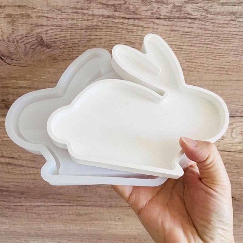 Rabbits Carrot Tray Silicone Moulds Resin Tray Molds for Epoxy Resin Candle Holder Jewelry Storage Tray Home Decoration