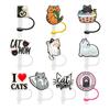 Silicone Straw Topper 8/10mm Straw Tips Cat Series Straw Cover Cap  Splash Proof