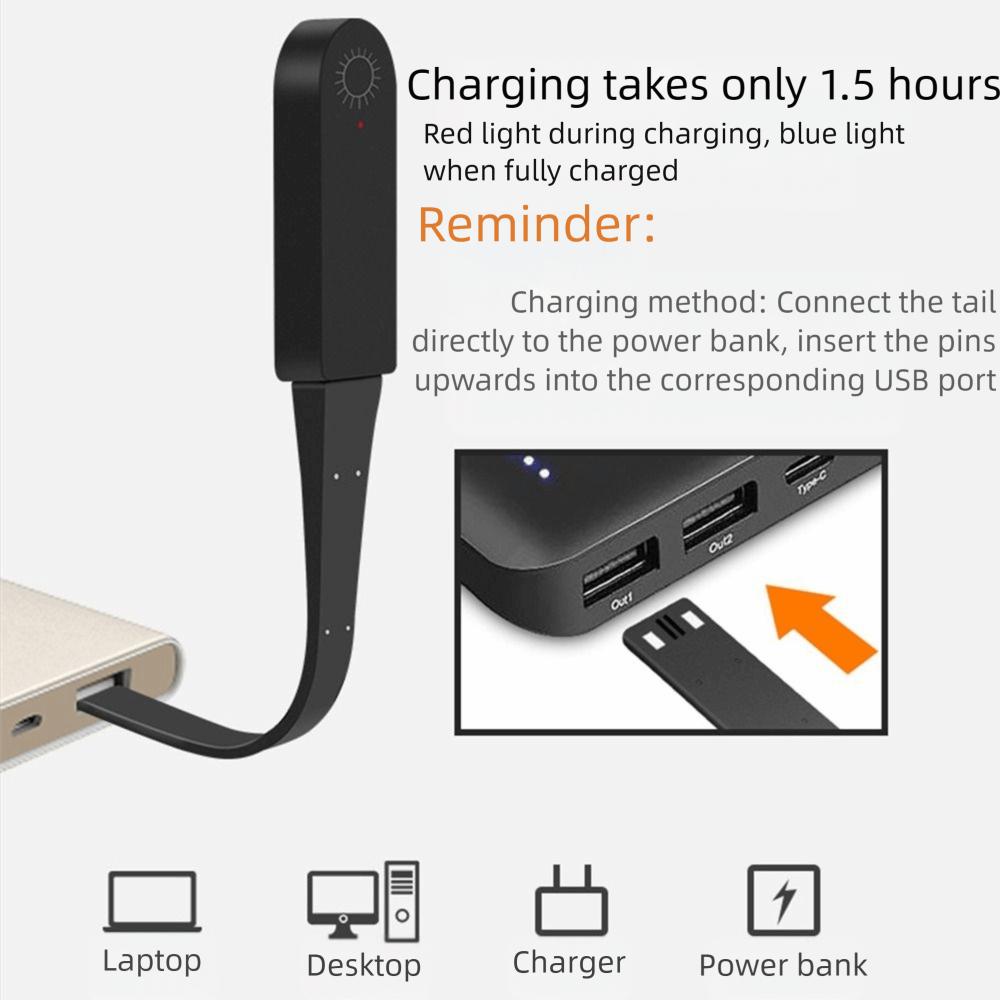 Flexible Adjustable Book Clip Lamp 360 Degree Bending Eye Protection LED Reading Lights Detachable Portable Mini Table Lamp Home