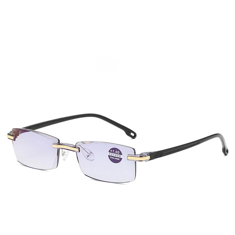 

Rimless Reading Eyeglasses For Men Women Vintage Retro Square Ultralight Blue Light Blockingweight Glasses Presbyopic Optical Eyeglasse Resin Len 1